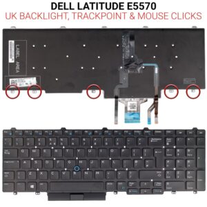 Πληκτρολόγιο DELL LATITUDE E5570 UK BL+POINTER