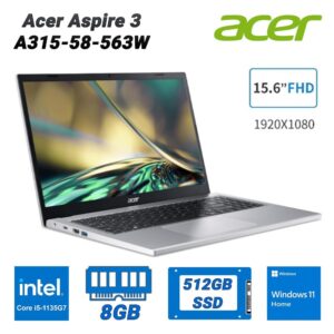 Laptop Acer Aspire 3 A315-58-563W (i5 1135G7/8GB/512GB/WIN11)